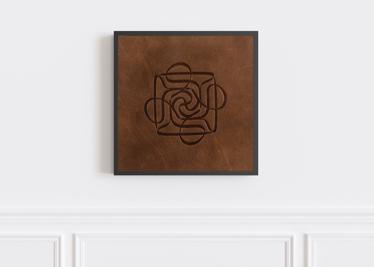 Dört Ali Kahverengi Deri Baskı Tablo