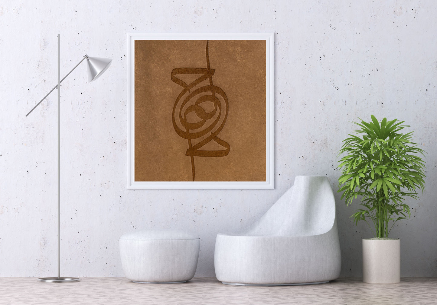 Ha-mim Doğal Deri Baskı Tablo