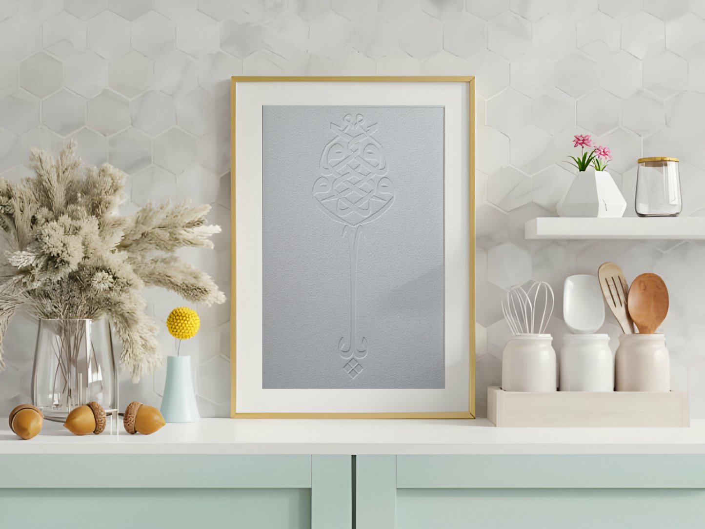 Ya Vedud Kağıt Renk Deri Baskı Tablo