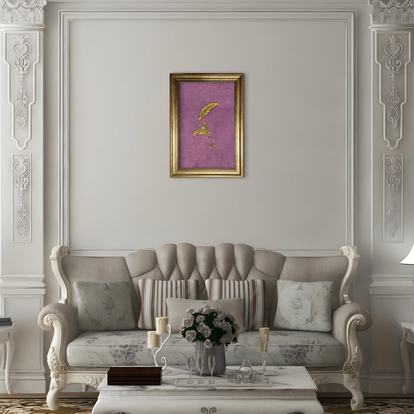 Gold Tazhib Flower Wall Art