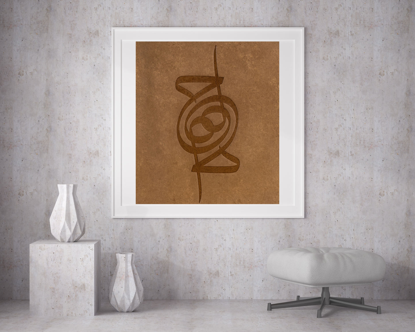 Ha-mim Natural Leather Wall Art