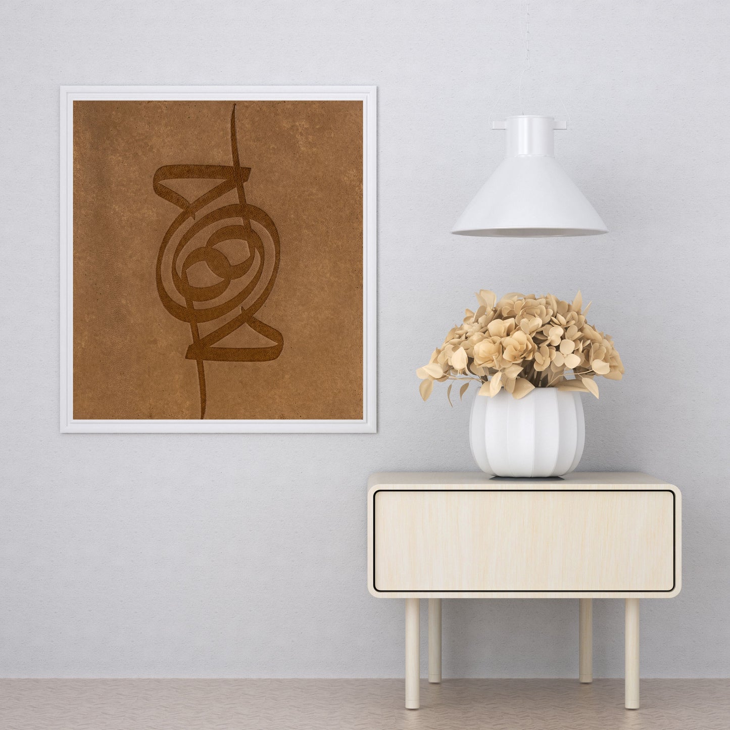 Ha-mim Natural Leather Wall Art